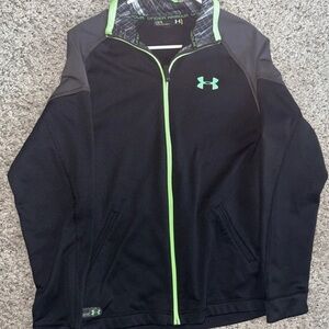Under Armour Black Jacket with Lime Green Accents